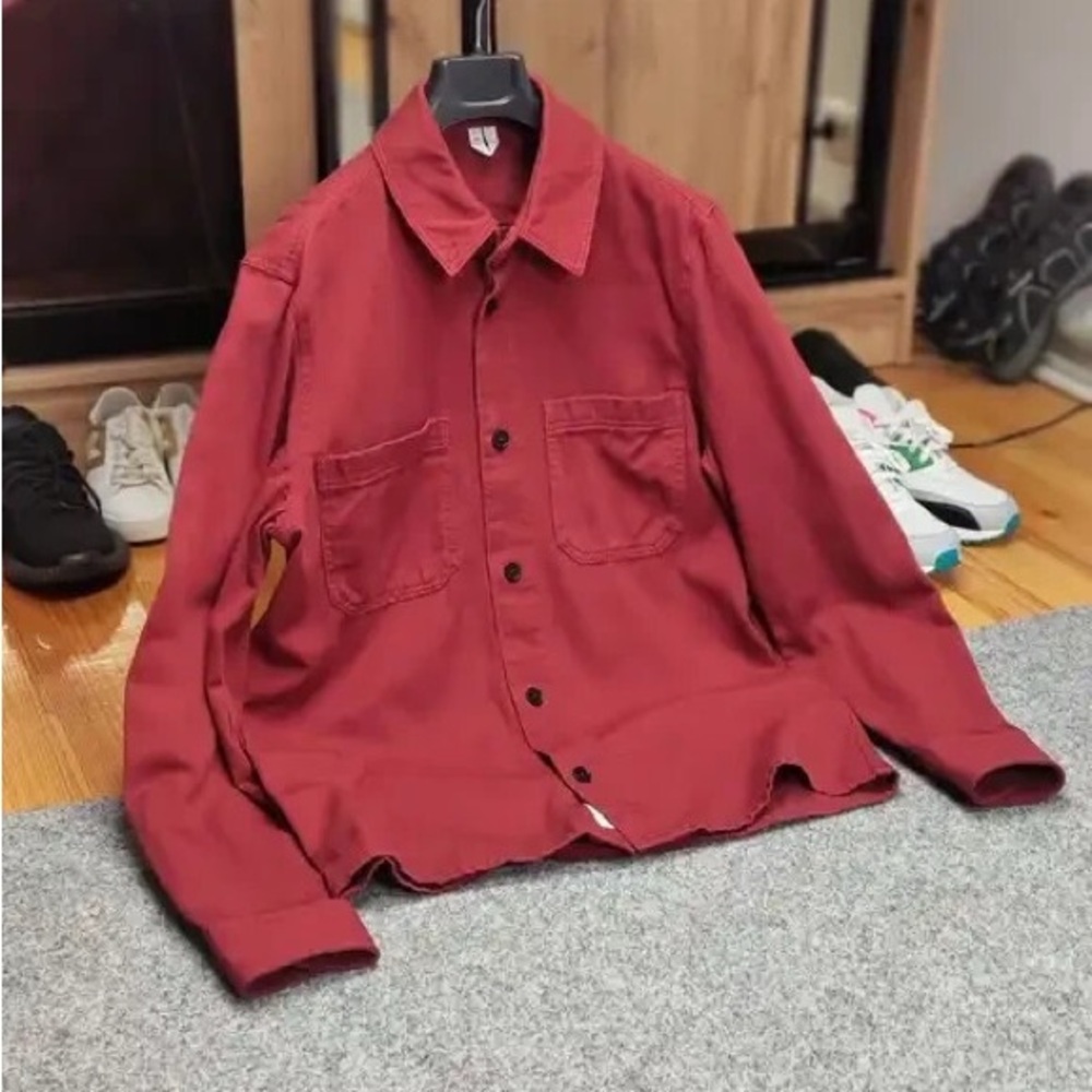Arket red men’s over shirt never worn